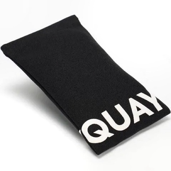 QUAY Get In Line Sunglasses Black Frame Green Smoke Gradient Lens Shield NWT - Picture 5 of 6